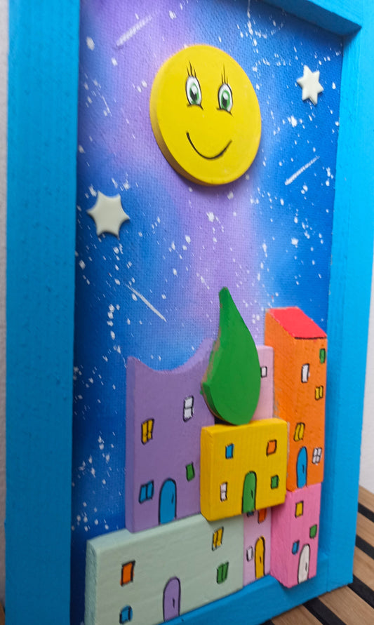 Moonshine Village handmade nursery gift for children made from reclaimed wood